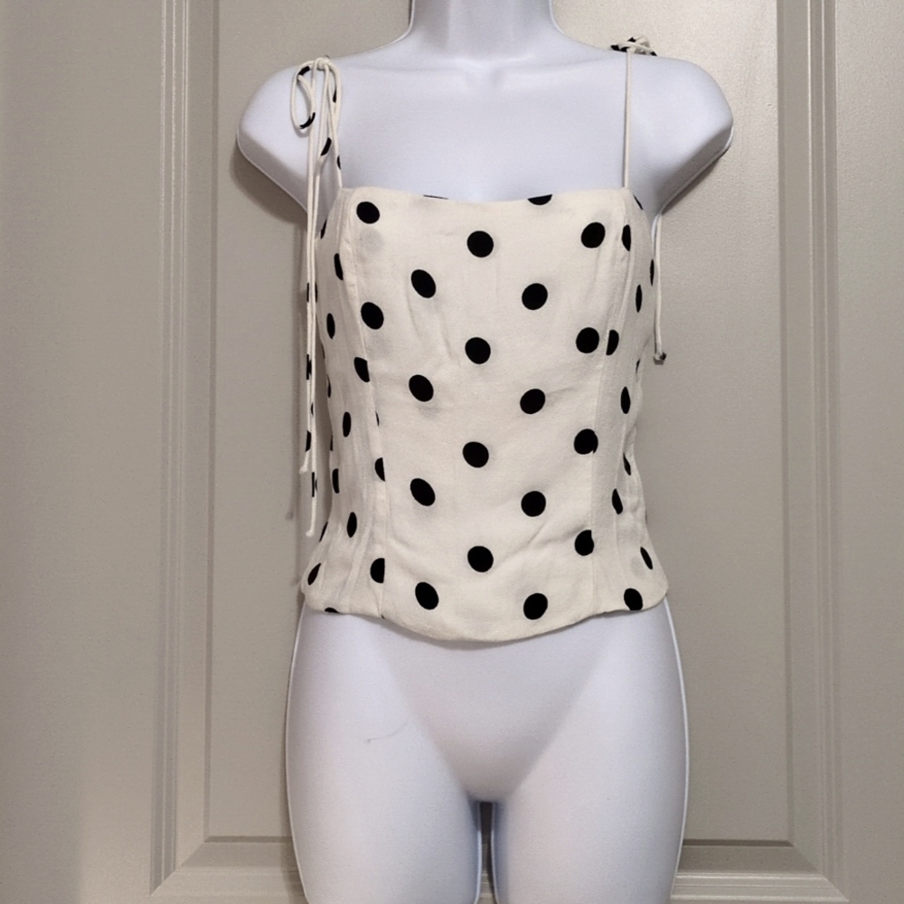 Reformation Polka dot top